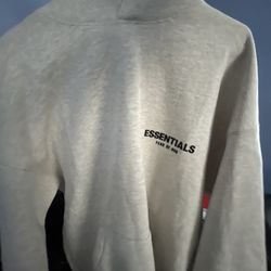 fog essentials hoodie light oatmeal (up for trades look in description)