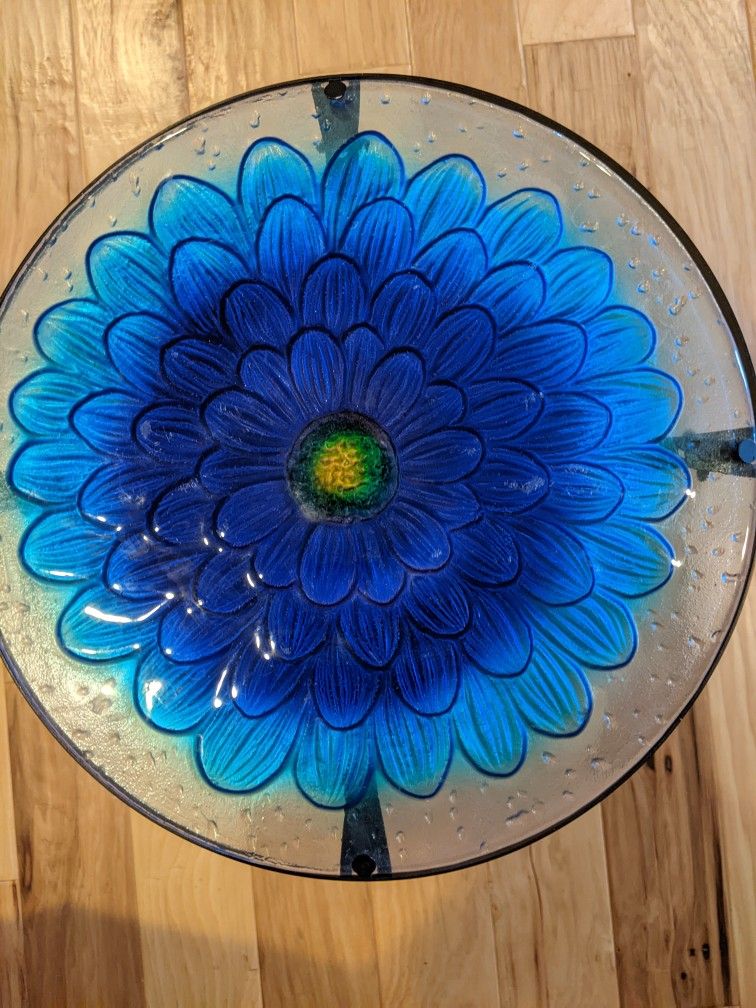 Two Beautiful Metal Glass Plant Stands New