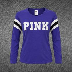 PINK Victoria’s Secret Purple Cotton Rhinestone Tee M