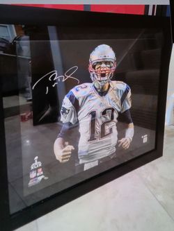 Tom Brady Signed Patriots Limited Edition "Super Bowl 49 Touch Down Scream" 27x31