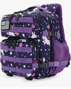 9L Mini Tactical Backpack small backpack for girl (purple star