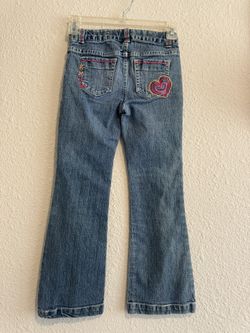 Girls Embroidered Flare Jeans 