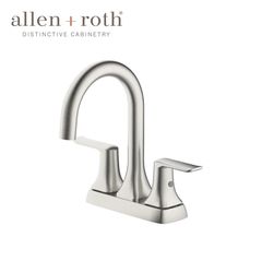 allen + roth Dunmore Spot Protect Brushed Nickel 4-in centerset 2-handle WaterSense High-arc Faucet