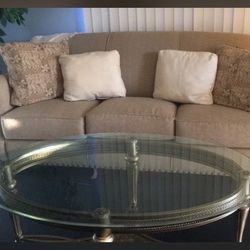 Brown Couch & End Tables