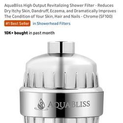 AquaBliss High Output Shower Filter w/ FREE High Pressure Shower Head Bundle