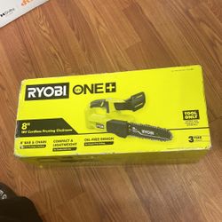 Ryobi One+ 8 in. 18-Volt Lithium-Ion Battery Pruning Chainsaw (Tool-Only)