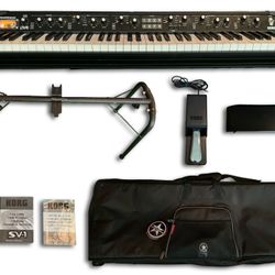 KORG SV-1 KEYBOARD 73-Key Stage Vintage Piano w/Korg ST-SV1 Stand, Korg SP-250 Pedal, Music Rest, Manuals, Case