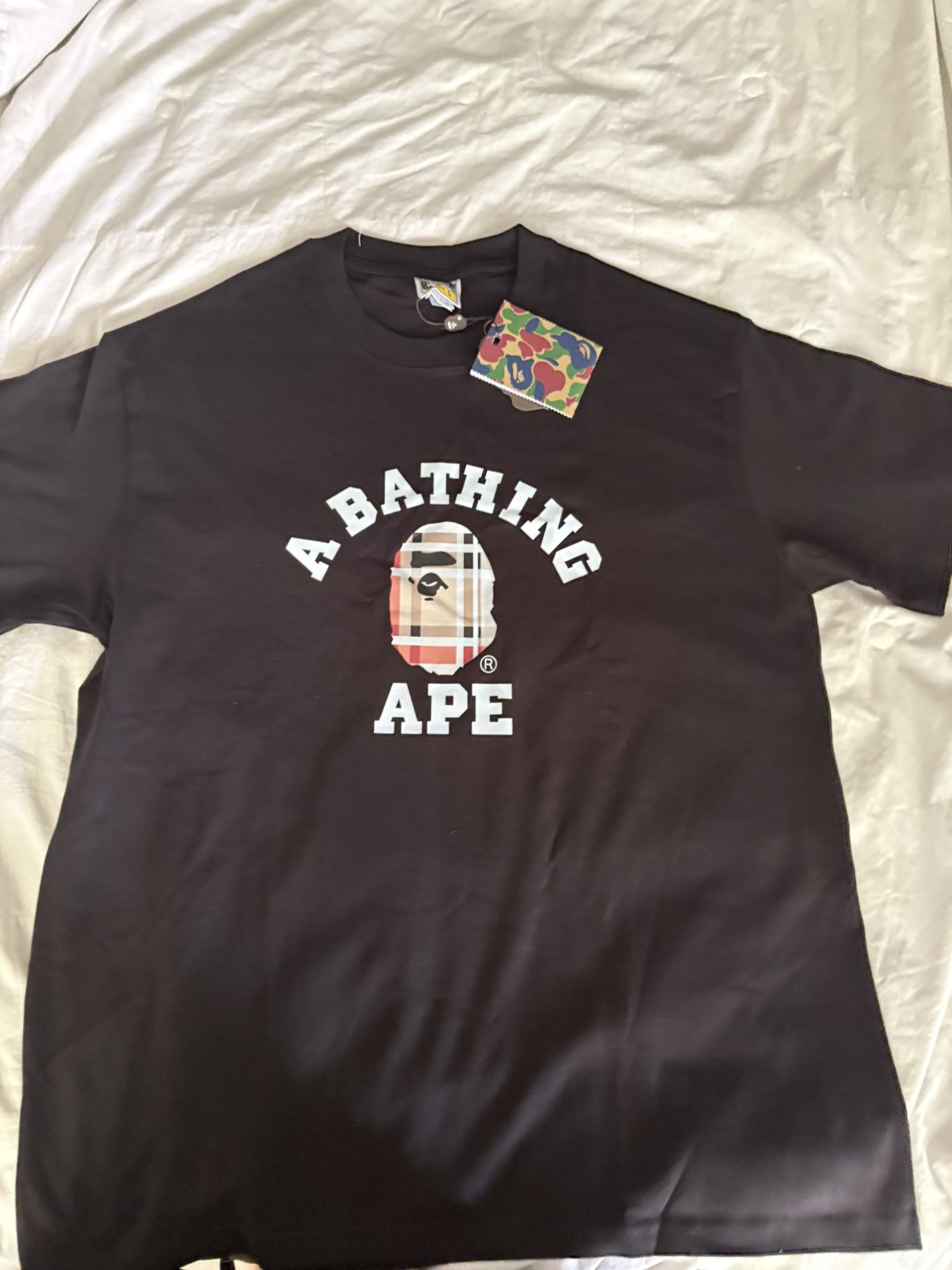 Brand New Bape Black Burberry Color T Shirt Size Large All Tags