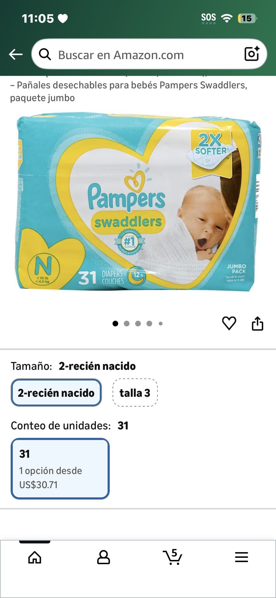 🚼 Pampers Swaddlers Newborn – Mitad de Precio