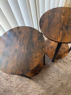 2  night stands color walnut