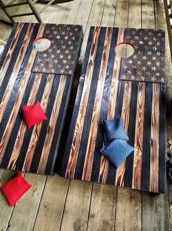 CUSTOM CORN HOLE BOARDS WITH MATCHING BAGS