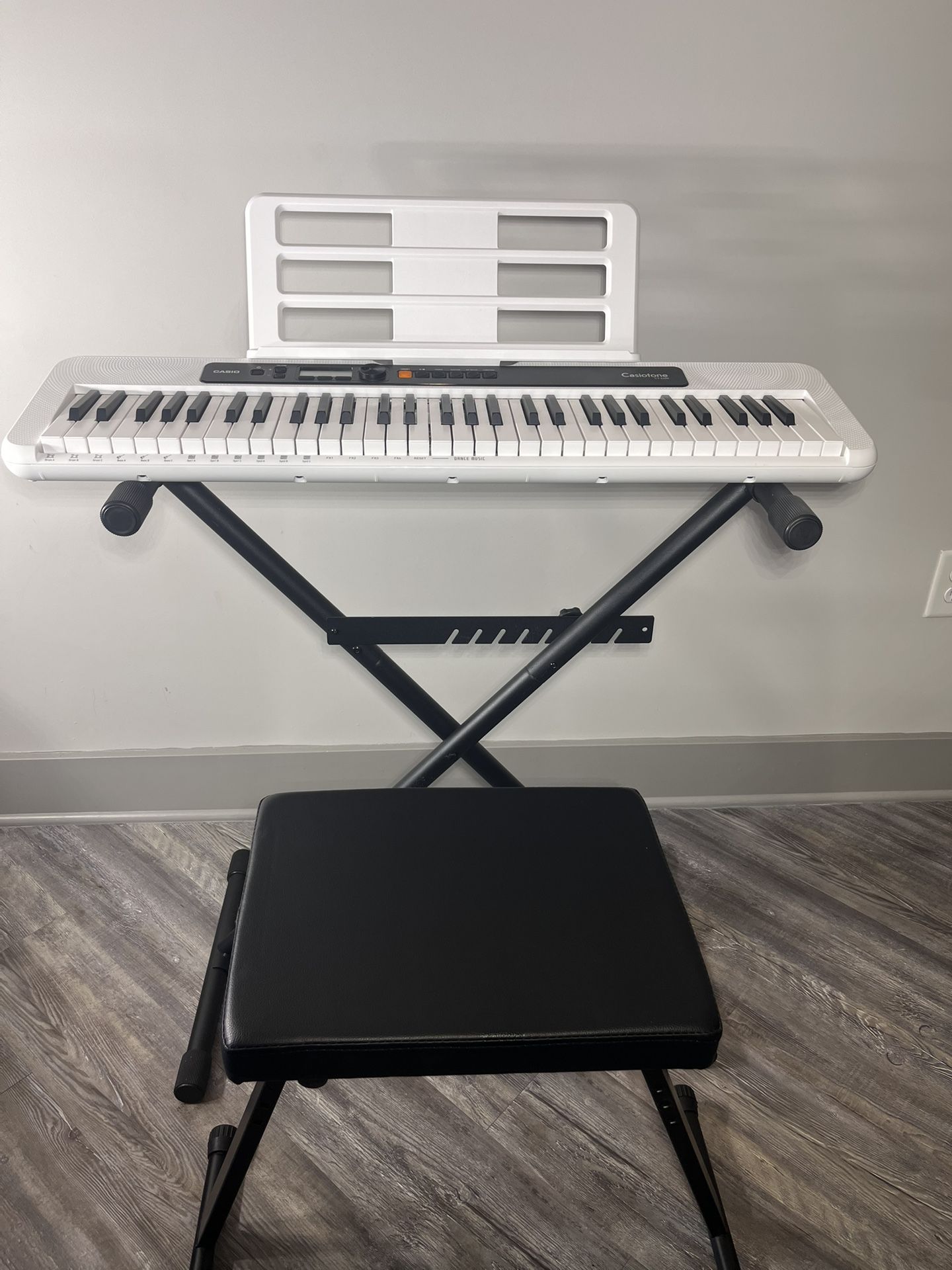 Casio Keyboard, Stand And Bench