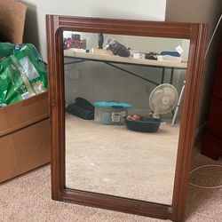 Wood Frame Mirror - 21” x 29”