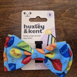 NEW Huxley & Kent Party Time Blue Bow Tie Birthday Dog Cat