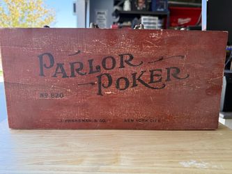 Parlor Poker No. 820 Vintage Wood Box Set