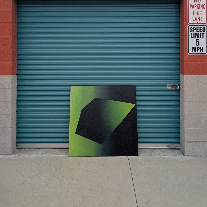 Vintage Mid Century Op Art Painting