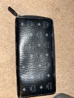 Black and Gray MCM Wallet