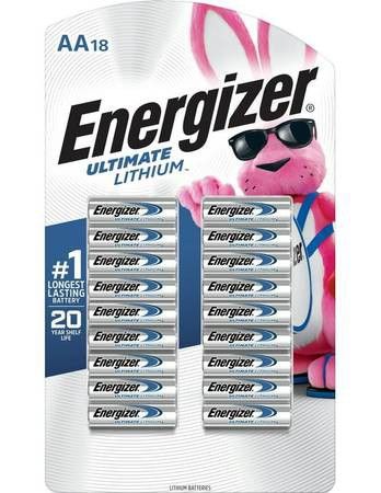 Energizer Ultimate Lithium AA Batteries (18 Pack) New
