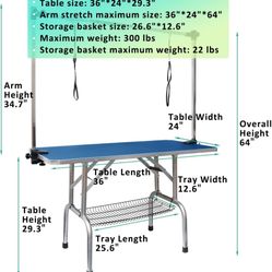 Dog grooming table