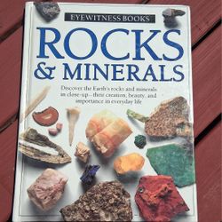 Vintage 1988 Rocks & Minerals Book Details Descriptions Pictures Volcano Stones Seashore Pigment Fossils