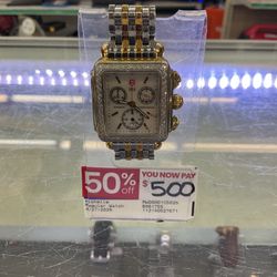 Michelle Mother Of Pearl Watch Real Diamonds