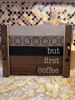 But First Coffee Decorative Wooden Tray