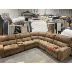 Living room power recliner sectional sofa 