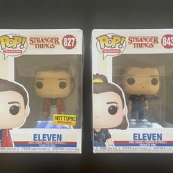 Funko Pop Stranger Things Eleven Hot Topic Exclusive 827 And 843