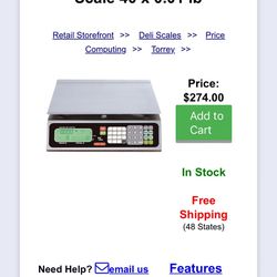 Torrey 40 lb. Digital Price Computing Scale Commercial Use