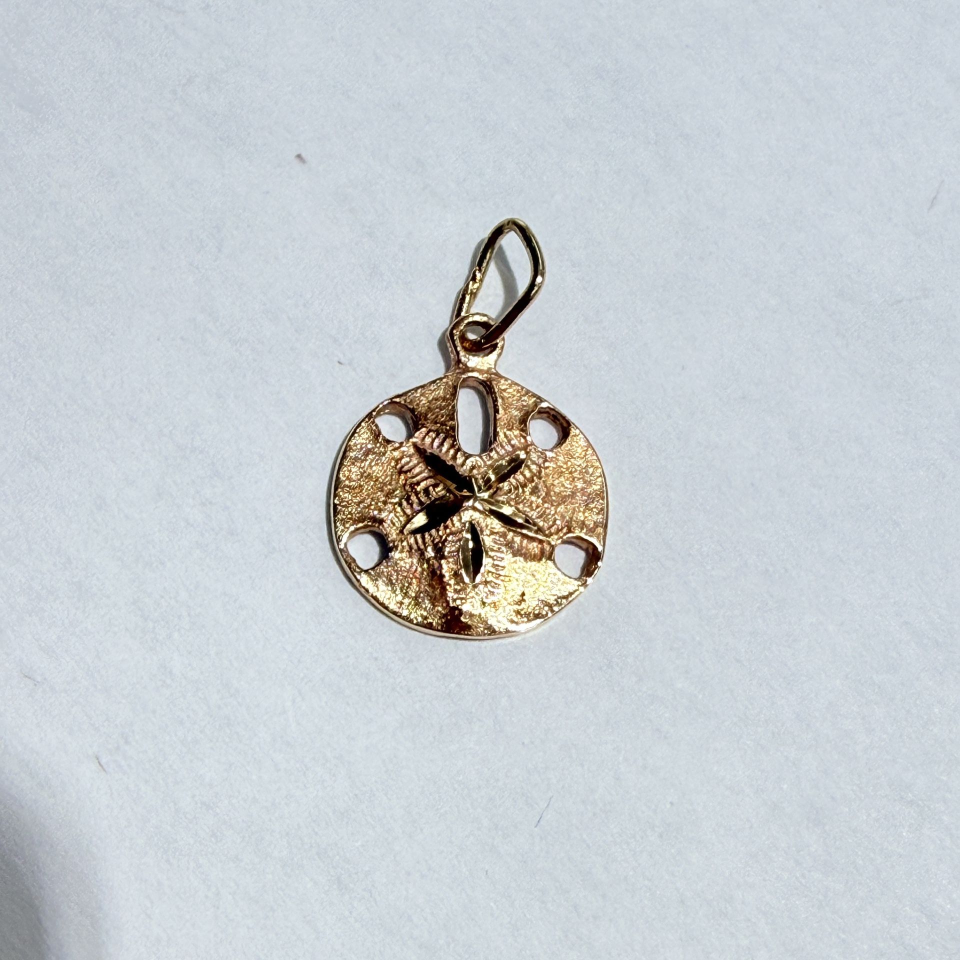 14K Gold Sand Dollar Charm