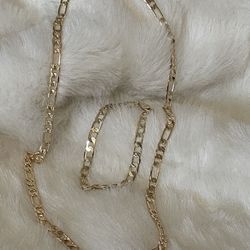 Brazalete  And Necklace💕💕   ((((gold Plated)))))💕💕