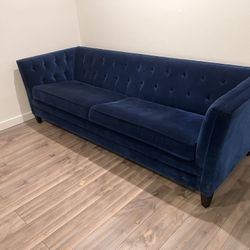 Blue Velvet Sofa