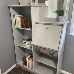 Antique Bookshelf Secretary Shelf Catch All Entryway 