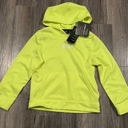 NEW WITH TAG - Boys Under Armour Storm Bright Neon Yellow Hoodie. Size Small.