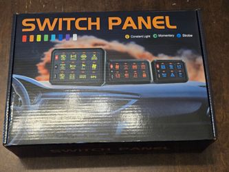 8gang RGB Switch Panel Toggle LED Light Circuit Relay Control Box