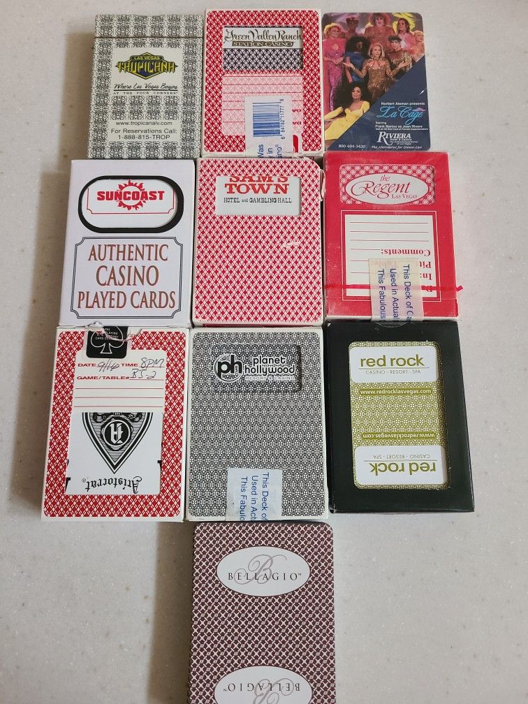 Vintage Casino  Playing Cards.  11 Decks