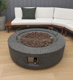 40in outdoor round fire pit