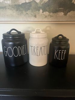 Rae Dunn canisters Goodies Treats Keep