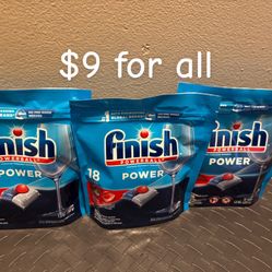 Finish Dish Pods - 18 Pods Each Bag 