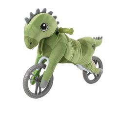 My buddy wheels plush balance bike Dino green dinosaur ride on toddler 