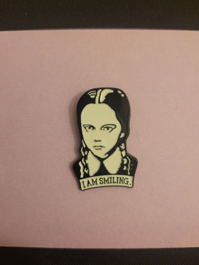 Wednesday Pin "I am Smiling" MEMORABILIA Addams Family