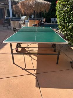Kettler Premium German Outdoor Ping Pong Table – Folding with Wheels
