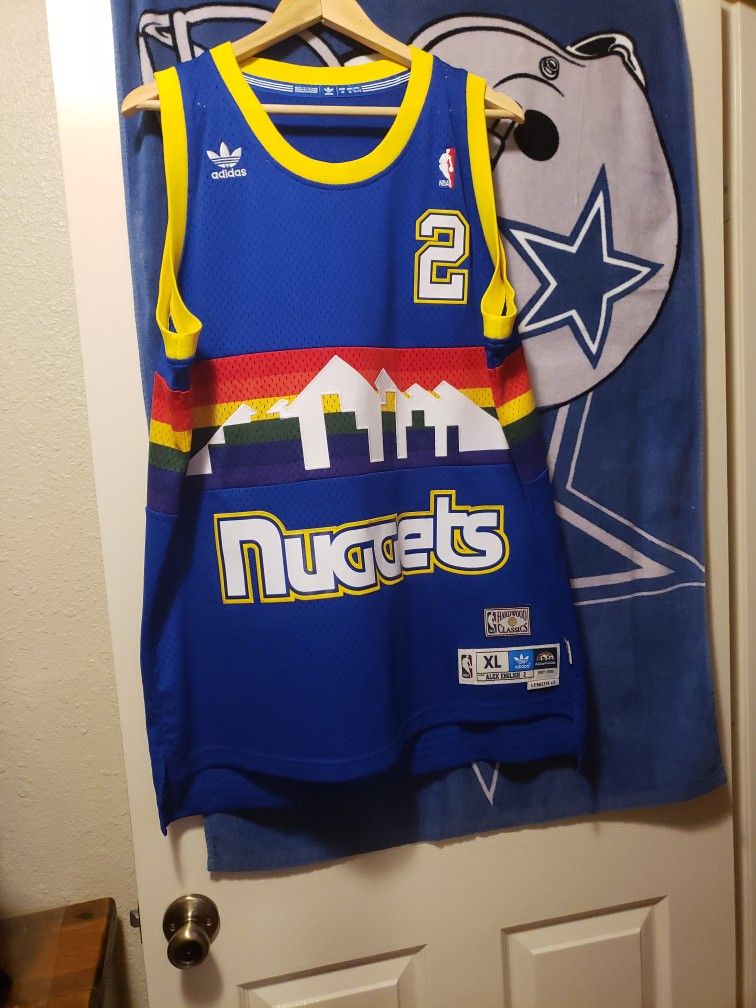 XL NBA Denver Nuggets Alex English HoF er Jersey