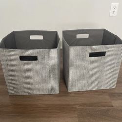 2 Large Storage Cube Baskets