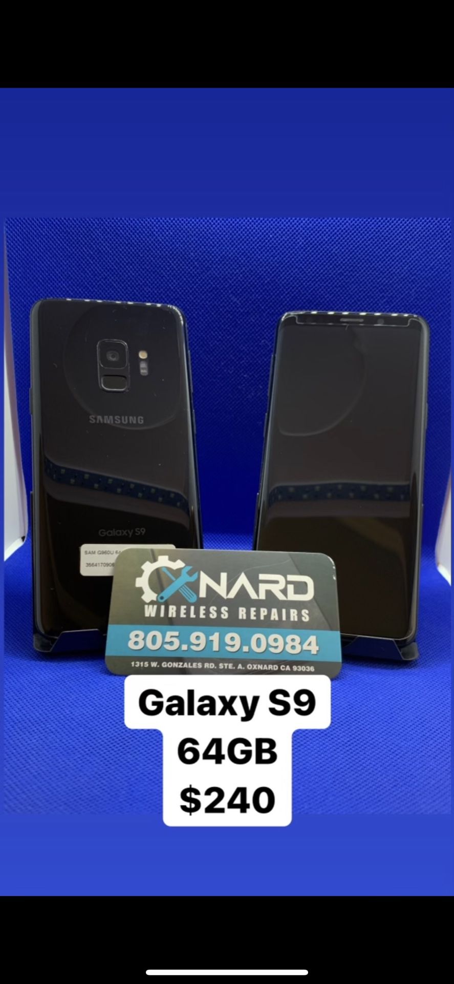 Galaxy S9 . 64GB. $240