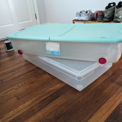 Rolling, "Under Bed" Storage Containers