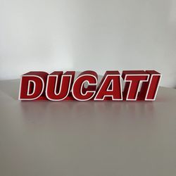 Ducati Sign Display Art 3d Printed 