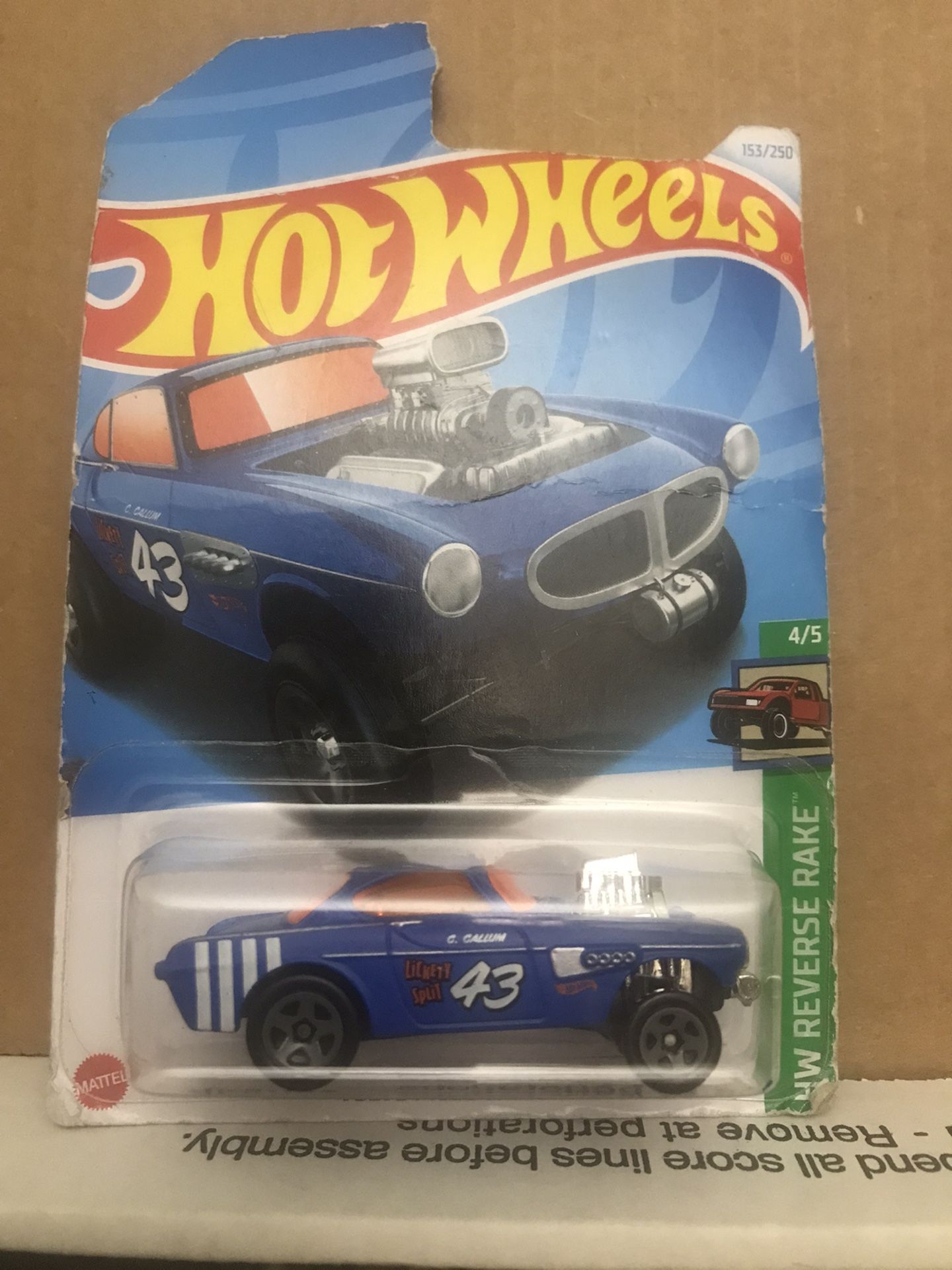 Hot Wheels Blue Volvo P1800 Gasser 153/(contact info removed) - HW Reverse Rake