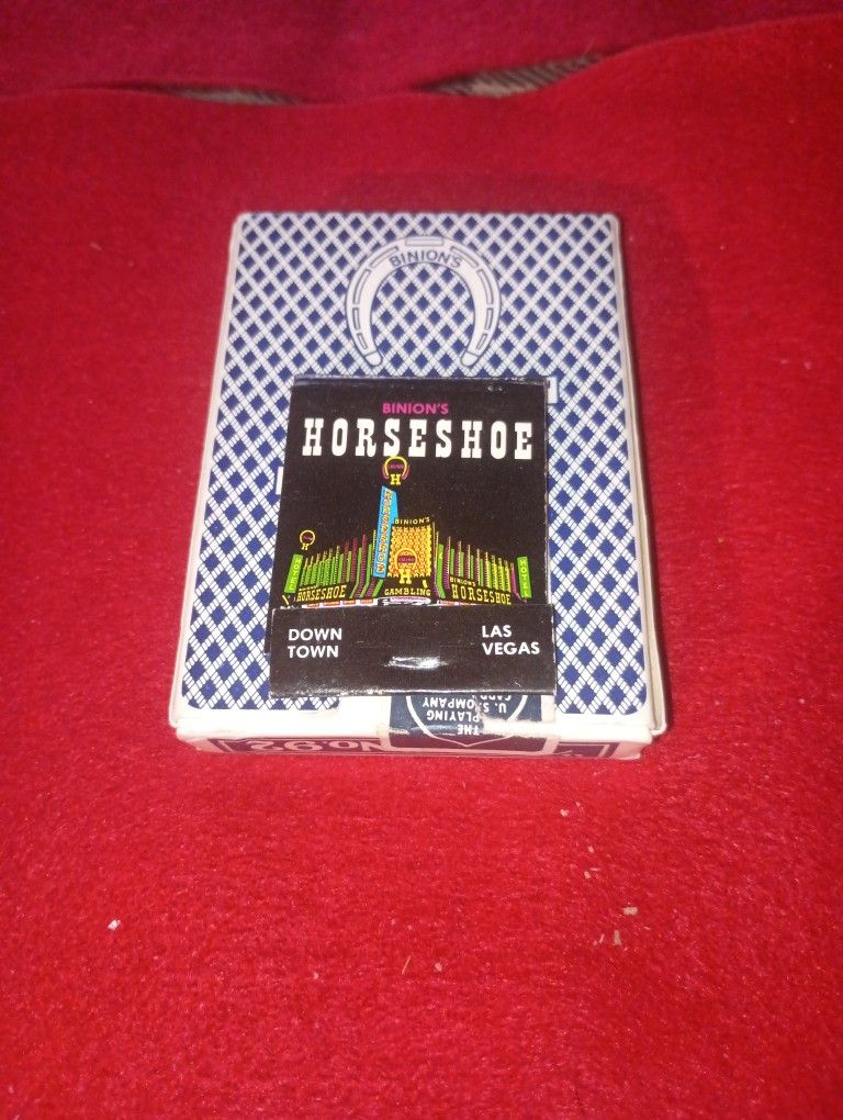 Vintage Horseshoe Casino Playing Cards with Matchs