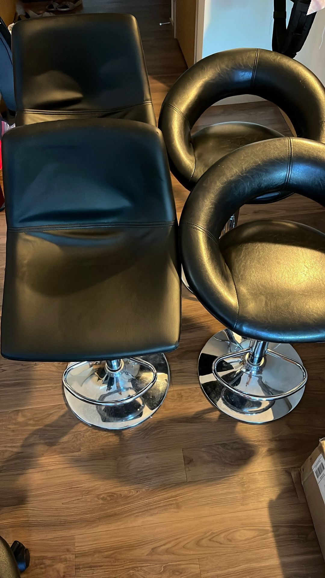 Leather Bar Stools x4